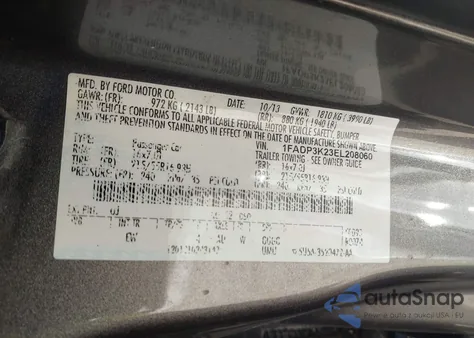 2014 Ford Focus Se from USA, damaged, VIN 1FADP3K23EL208060